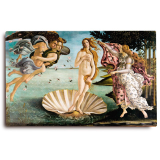 Quadro Tela Acetinada Sandro Botticelli O nascimento de Vênus Obras de artes famosas