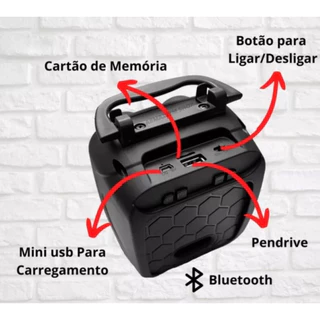 Caixa De Som Bluetooth Portátil USB TF FM - Ka-8003/8005