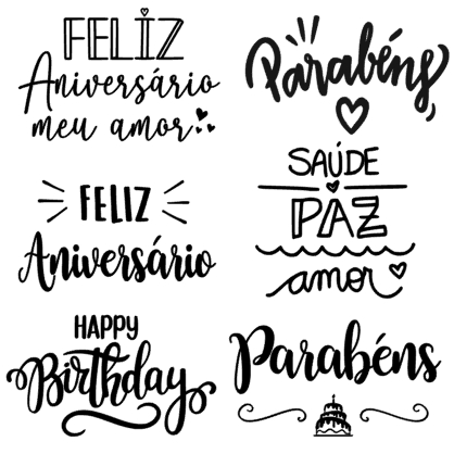 Adesivo Personalizado Feliz Aniversário Parabéns Happy Birthday Para Balão Caixa Presente