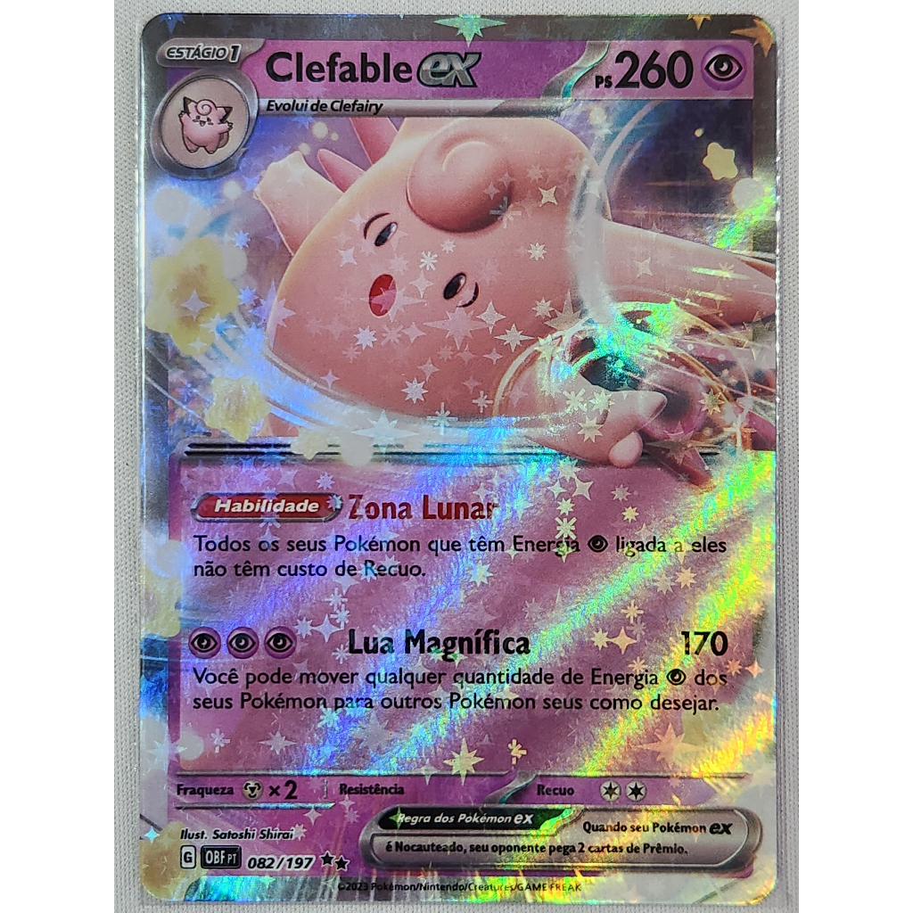 Carta Pokemon Clefable ex (082/197) OBF | Shopee Brasil