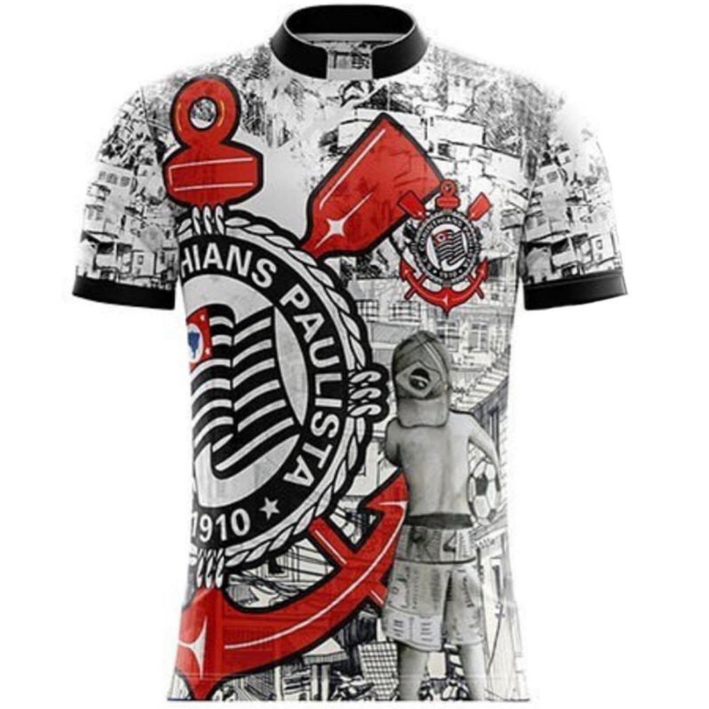 Camisa Camiseta de Futebol Time Corinthians Personalizada de Quebrada ...