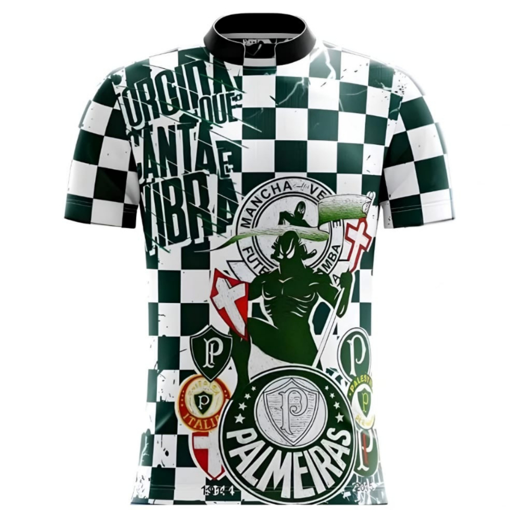 Camisa Camiseta de Time Palmeiras Mundial Personalizada Unissex Futebol+NOME