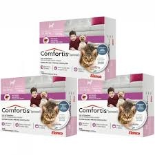 Combo Antipulgas Comfortis 140 mg - Cães de 2,3 a 4,5Kg e Gatos de 1,4 a 2,8Kg 3 comprimidos