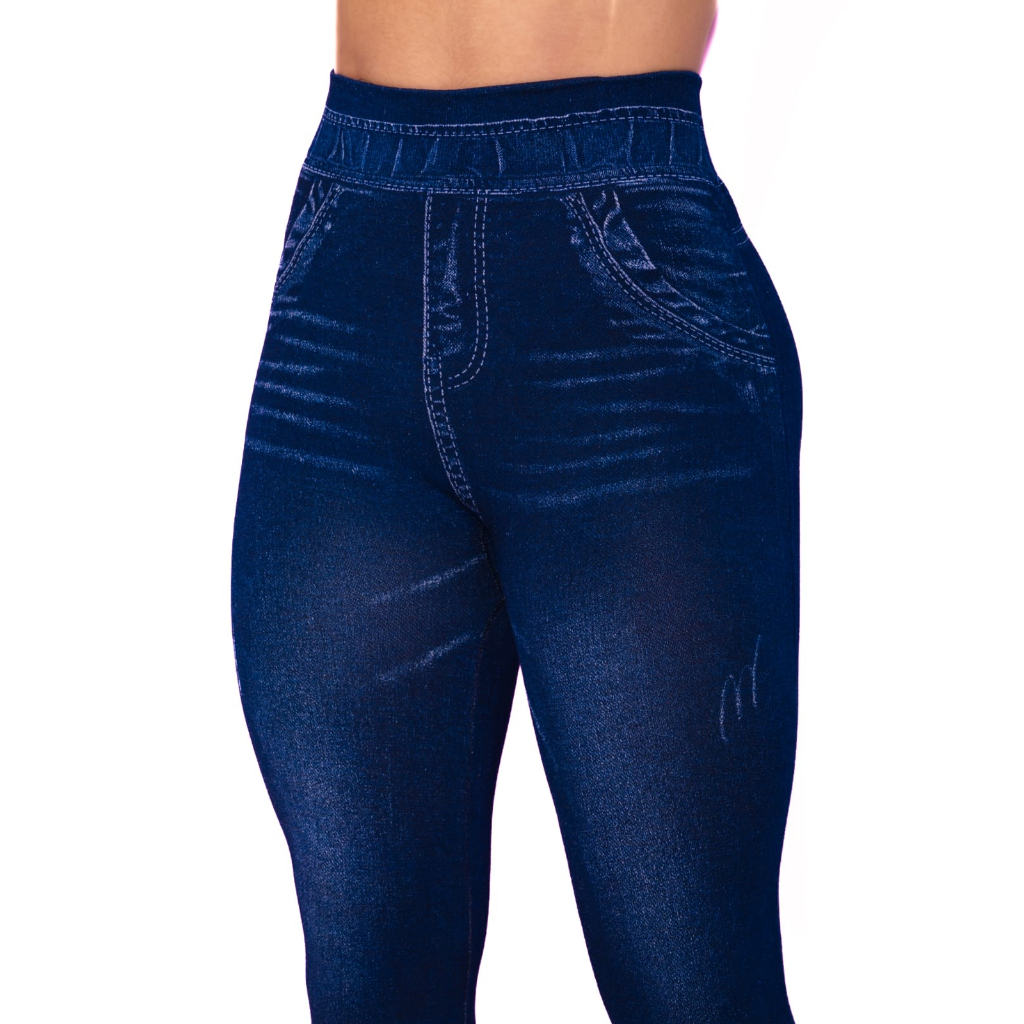 Legging jeans fake imita jeans modelo 2023 Shopee Brasil