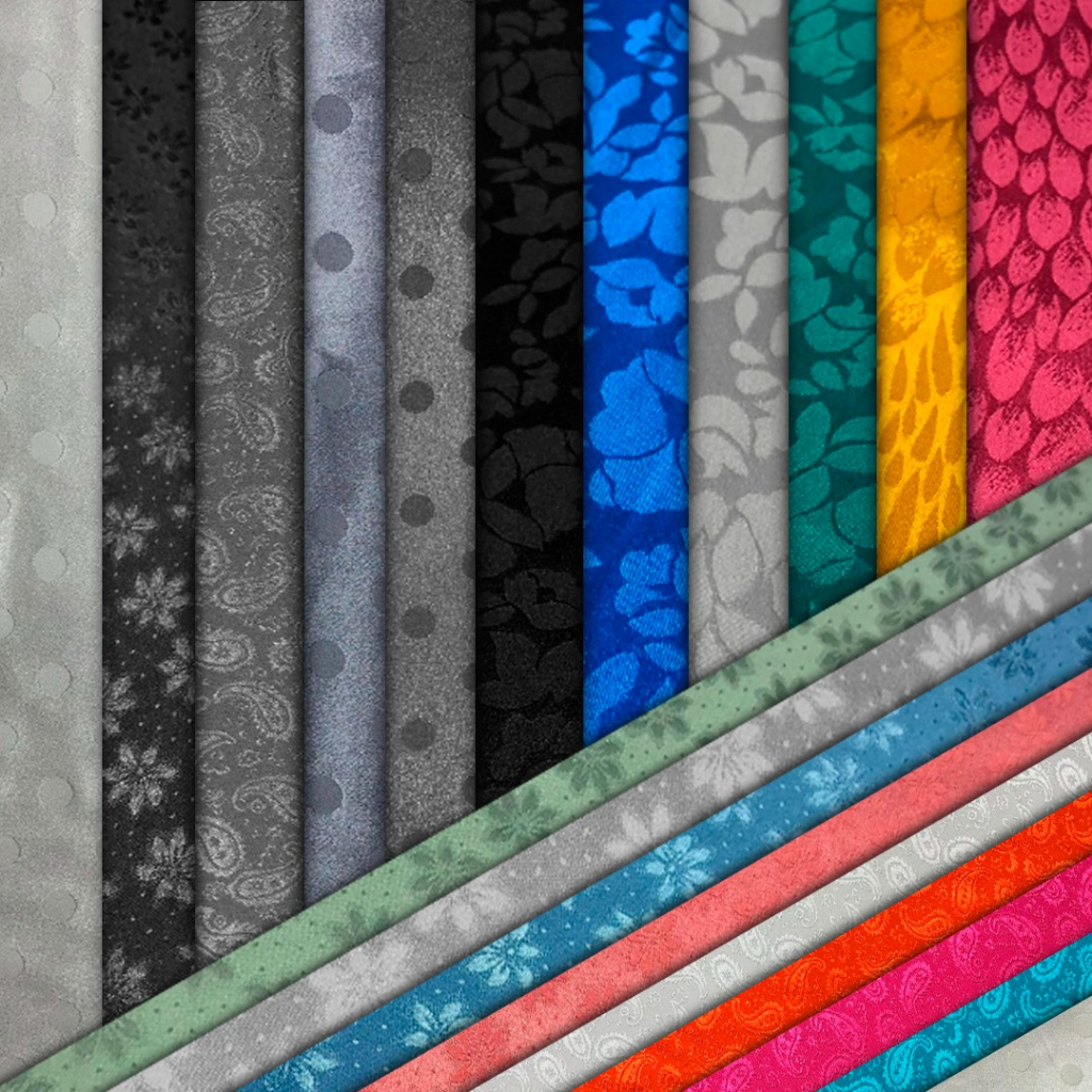 Tecido Jacquard Finense 1m X 1.5m Com Elastano Várias Cores Texturizado