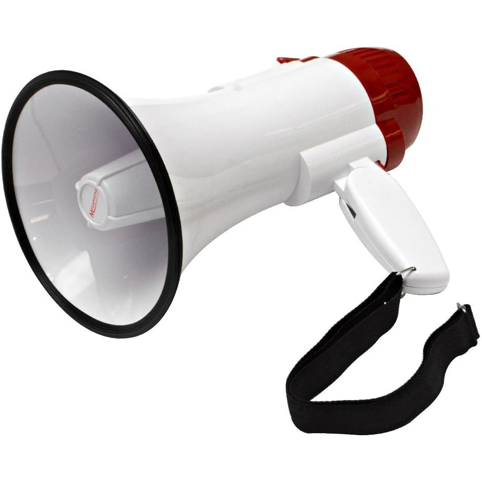 Megafone Portátil Recarregável Com Sirene Musical E Gravador