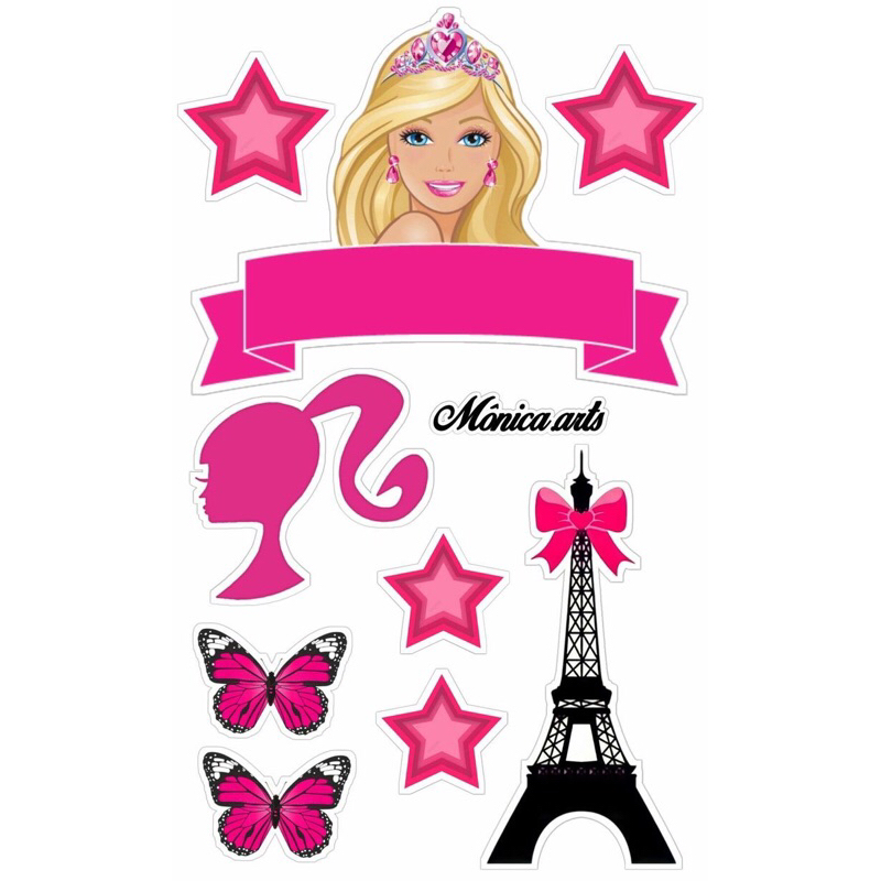 Png Toppers Barbie Para Imprimir Topo De Bolo BARBIE Personalizado