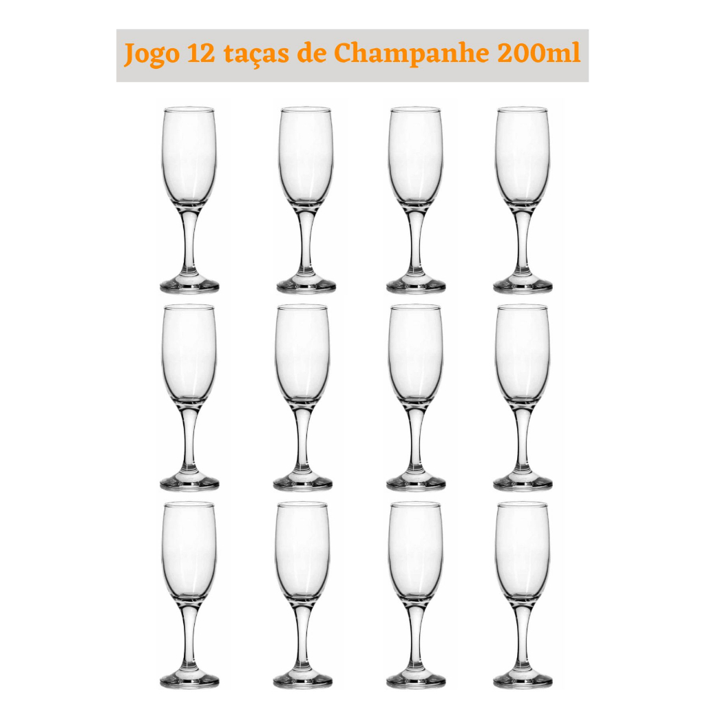 conjunto-12-ta-as-de-champanhe-champagne-vidro-200ml-bebida-jogo-jantar