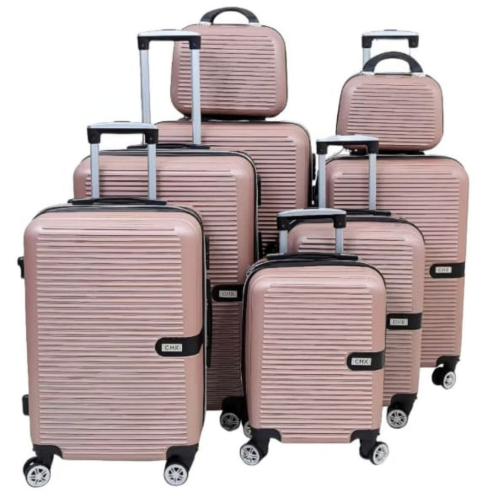 Kit 6 Malas De Viagem Chx Bordo + Frasqueira 975 Resistente