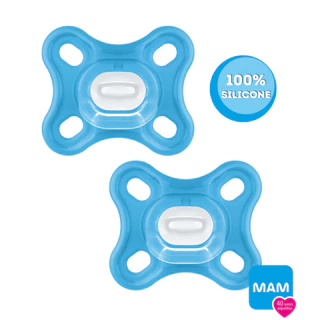 Chupeta de Silicone MAM 0-2 meses Dupla Bebê Recém Nascido Comfort Menino Menina 100% Silicone Original