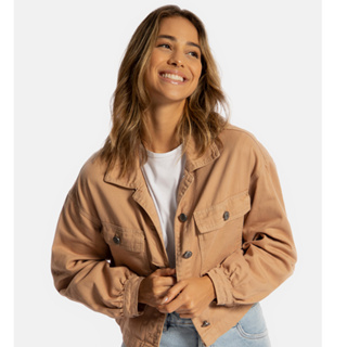 Jaqueta Feminina Jeans Cropped de Sarja - Estilo e Versatilidade em Uma Peça!