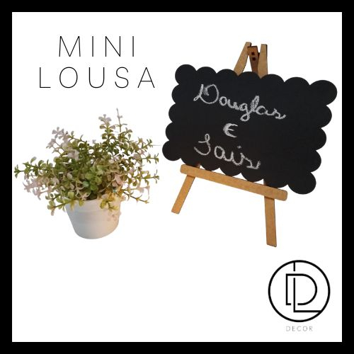 Mini Lousa Giz com Cavalete / Mini Lousa Decorativa de Mesa 
