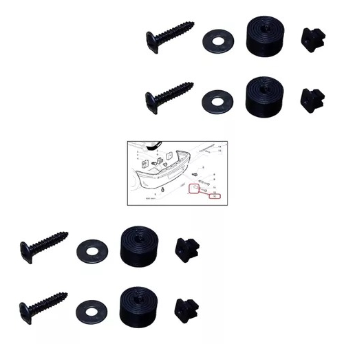 Kit Fixação Placa Distanciador Parafuso Bucha 7x7 para 2 Placas