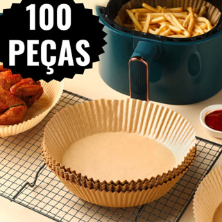 Tapete Redondo De Papel Descartável Air Fryer Antiaderente Para Cozimento