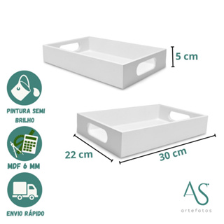 Kit 2 Bandejas 30x22 Decoração Cozinha