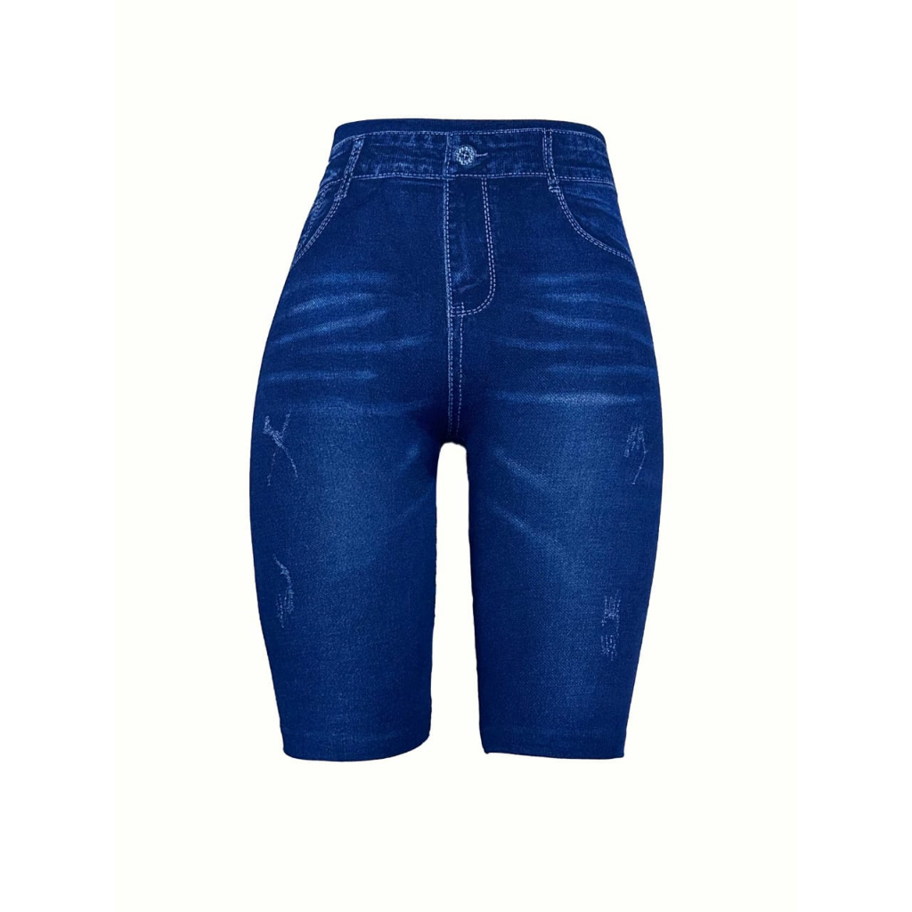 short Leggings Jeans Fake Feminina Esport , ESTAMPA e a COR VARIADA