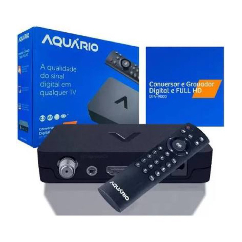 Decodificador / Conversor de TV Analógico a Digital HD Aquario