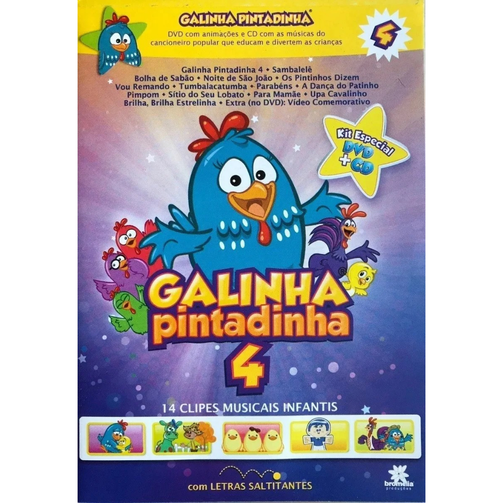 Kit 4 Jogos Educativos Pedagógicos - Galinha Pintadinha- Nig