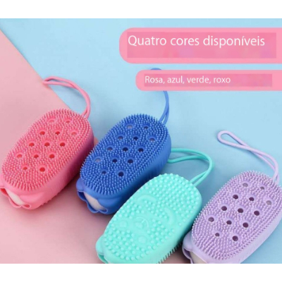 "Experiência de Banho Elevada: Esponja Massageadora de Silicone com Espuma Interna"