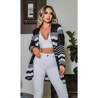 Kimono Casaco Cardigan Reto Aberto