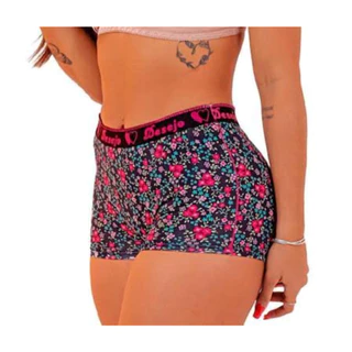 Kit 10 Calcinha Box Cuecas Boxer Feminina Short Calcinhas Adulto