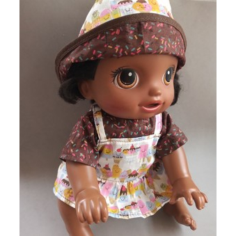 Roupa Boneca Para Baby Alive - Jardineira Sereia - Casinha 4