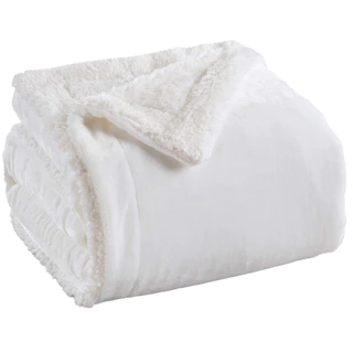 Manta Com Sherpa Branca Para o Frio De Bebe Cores Diversas