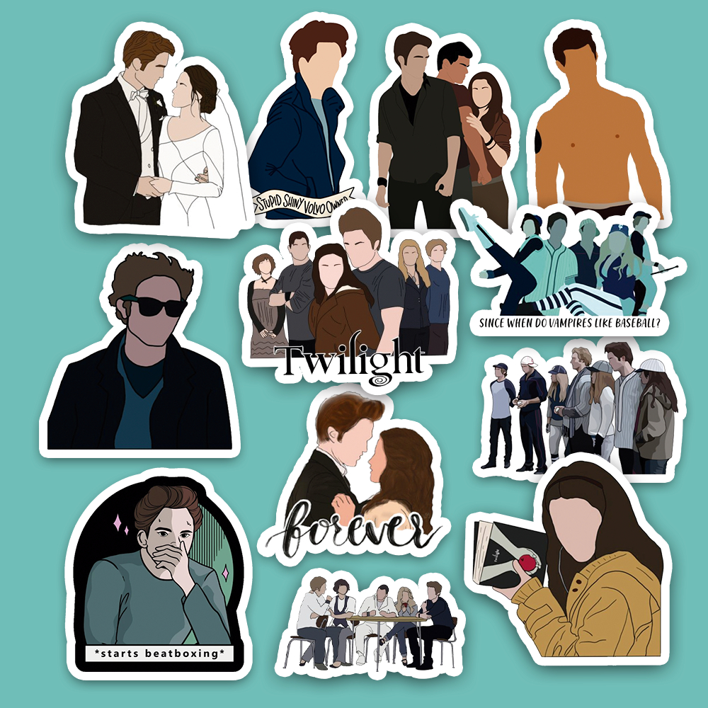 Kit 12 Adesivos Crépusculo Twilight