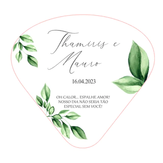 200 Ventarolas Leque de Alegria para Casamento com nomes e data. Papelaria Personalizada