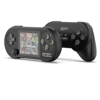 Console Portátil Retrô SF2000 Preto Com 1 Controle Bateria Cartão 16GB Vídeo Game Emulador