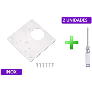 Placa Reparo Consertar Dobradiça Armário Pague 1 Leve 2 + Chave Philips