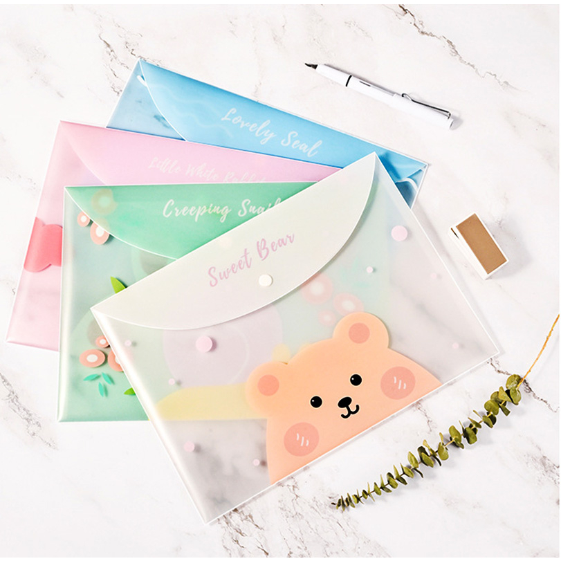 Pasta Envelope Transparente A4 Bichinhos | Shopee Brasil