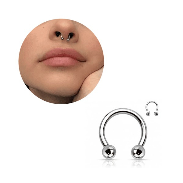 Piercing Ferradura Aço Cirúrgico 1mm Nariz M2 Piercing M2 Piercing - 20%  Desconto em nosso APP Ferradura