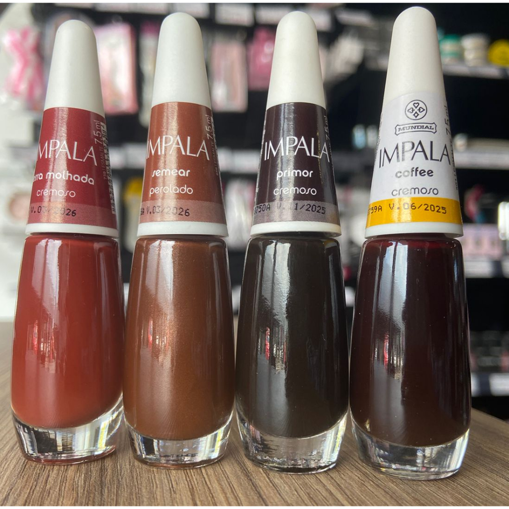 Kit Esmaltes Tons de Marrom Impala