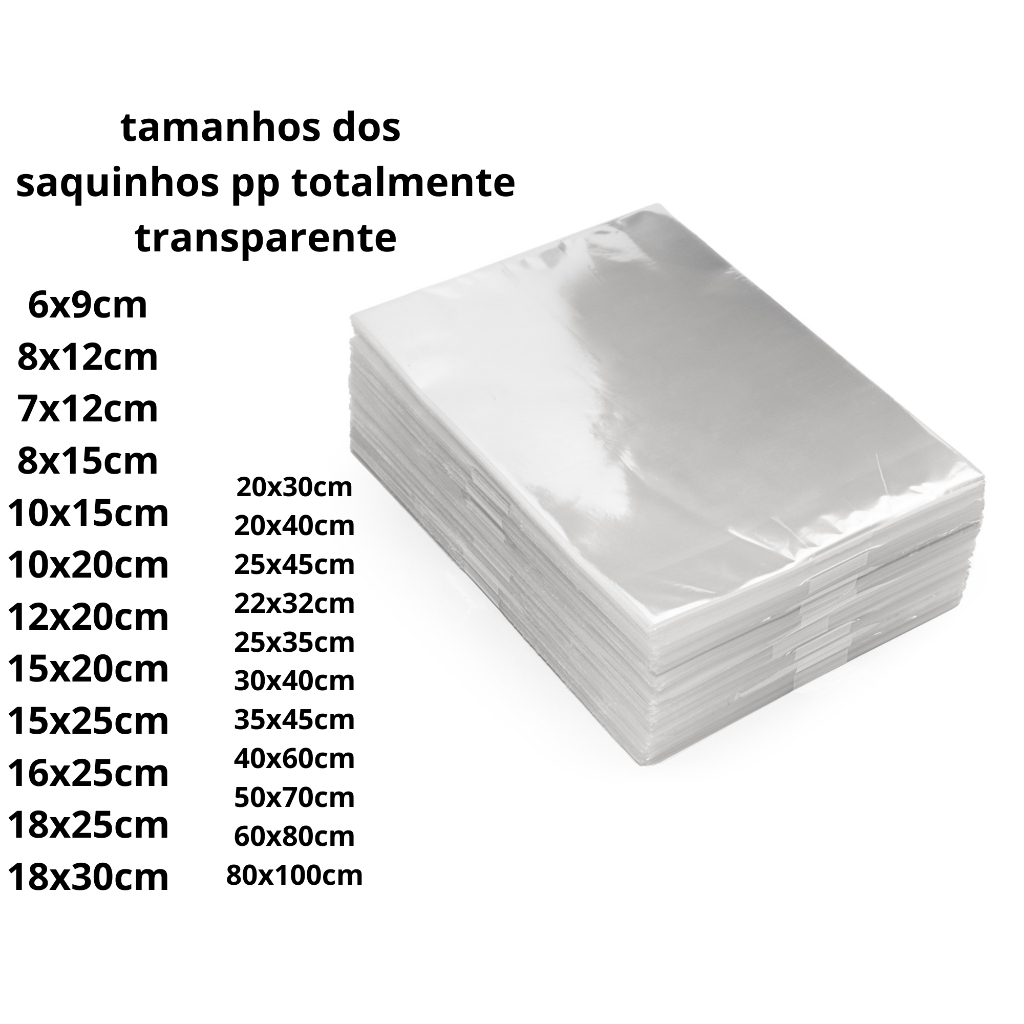 SACO PLÁSTICO TRANSPARENTE 10x20 BD - 1 KG - CASA DO PAPELÃO