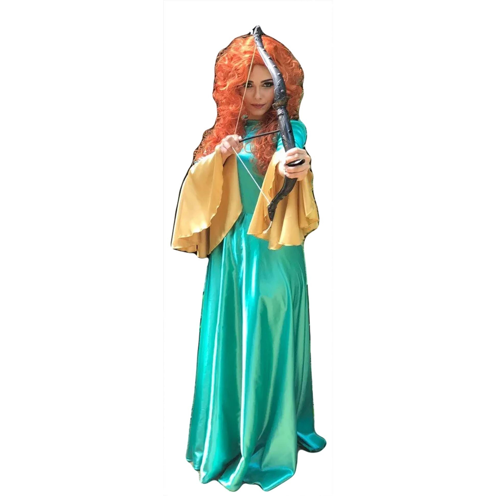 FANTASIA PRINCESA VALENTE VESTIDO ADULTO | Shopee Brasil