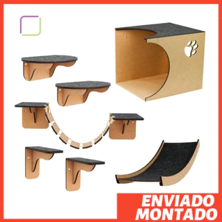 Melhores acessórios para playground de gato brinquedo para pet nicho toca ponte suspensa prateleira escadinha
