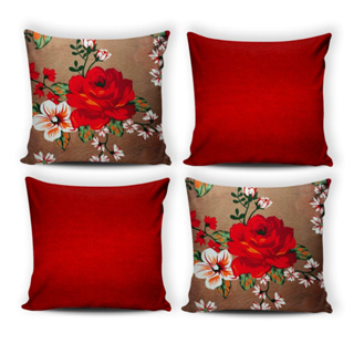 Kit 4 almofadas CHEIAS para almofadas decorativa geométrica Gorgurinho amarelo 45X45 C REFIL
