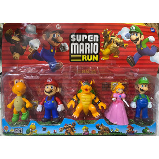 Kit 5 Bonecos Super Mário Bros PVC 13cm Mario Bros, Luigi, Princesa, Donkey Kong, Bowser, Koopa, Yoshi em Oferta na Shopee