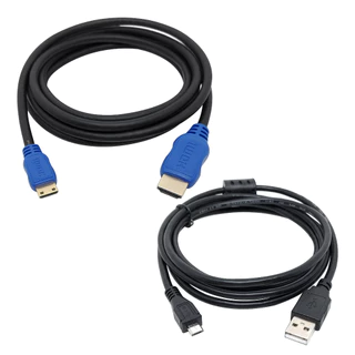 Kit Cabo Usb Câmera Canon Sl3 Via Entrada Multi + Hdmi Video