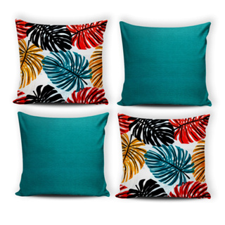 Kit 4 almofadas CHEIAS de almofadas decorativas 45x45 - moderna Gorgurinho C REFIL