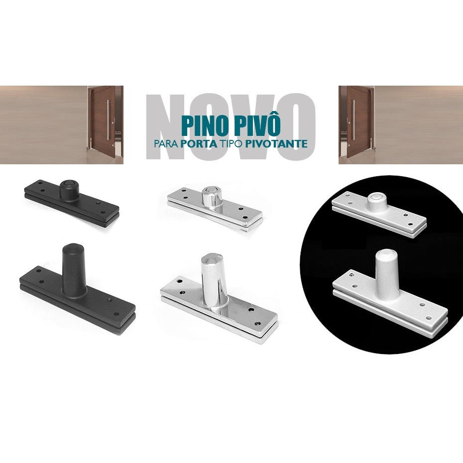 DOBRADIÇA PINO PIVO P/ PORTA PIVOTANTE ATE 150KG HAGA