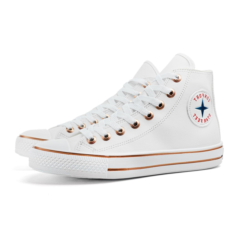 Tênis All Feminino Casual Star Cano Alto SapatoFran - Tênis