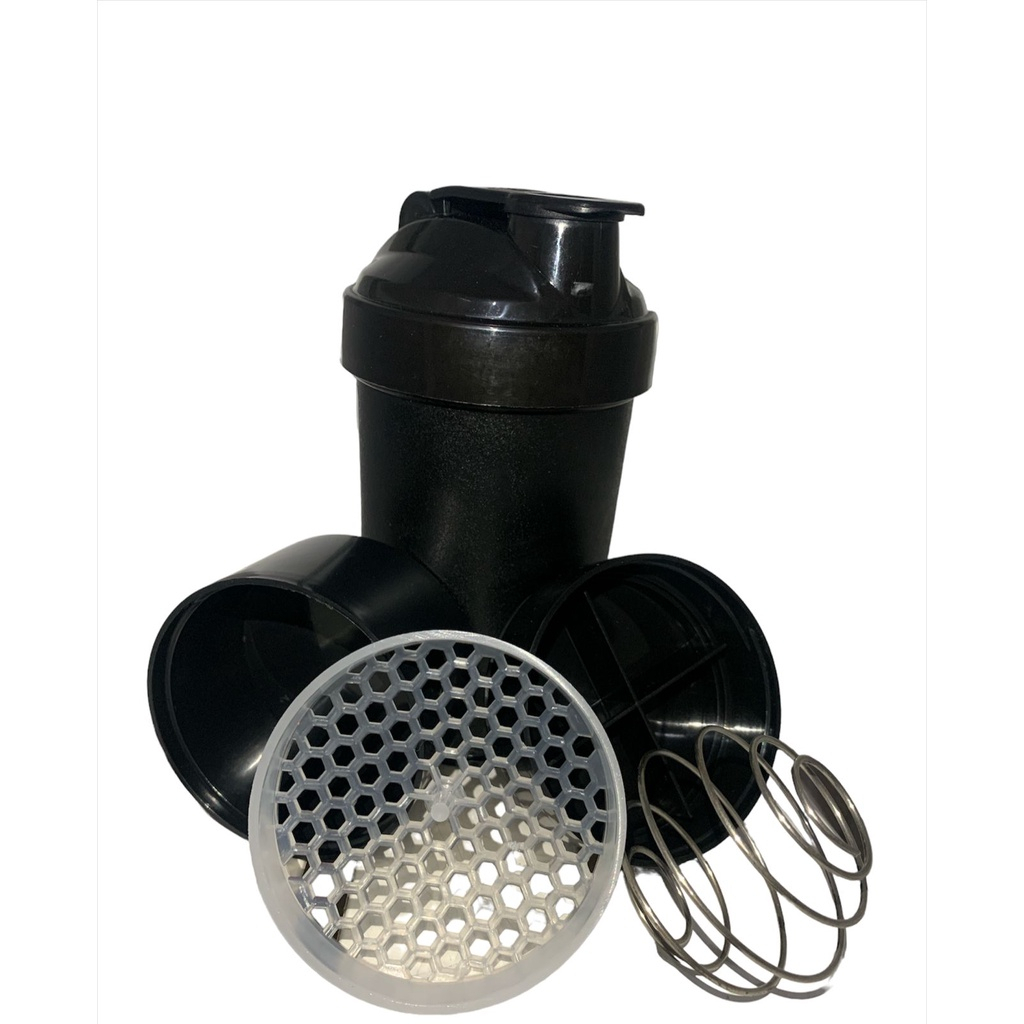 Coqueteleira / Shakeira 3 DOSES 500 ml + Mola + Peneira PRETA | Shopee ...