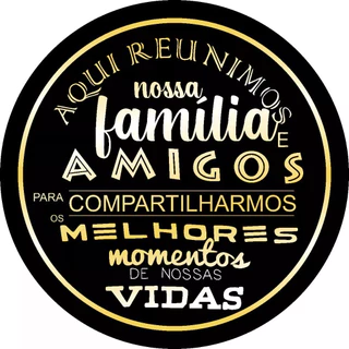 PAINEL REDONDO TECIDO SUBLIMADO AMIGOS FESTAS CONFRATERNIZAÇÃO