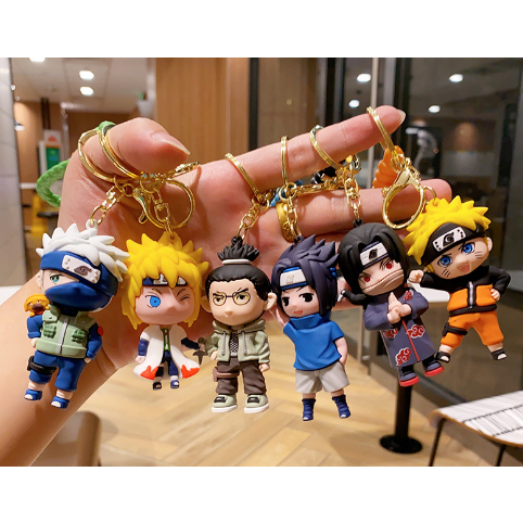 Chaveiros de acrílico com personagens de naruto, acessórios fofos de desenho  animado, uchiha itachi e sasuke, presente para crianças