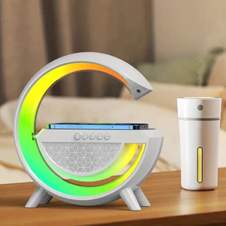Luminária G Speaker Smart Led com Som Bluetooth Multifuncional Carregador Sem fio por Indução