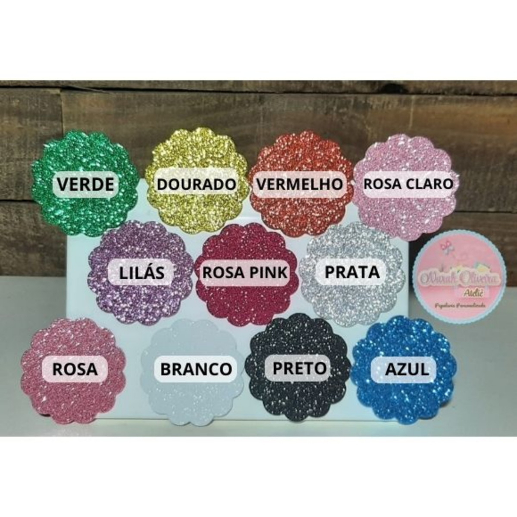 10 Aplique De Escalope De Eva Com Glitter Shopee Brasil 4086