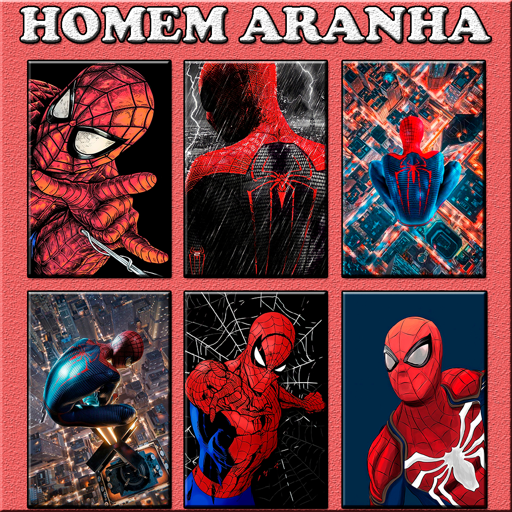 Placas Decorativas MDF Quadros Homem Aranha, Venom, Carnificina