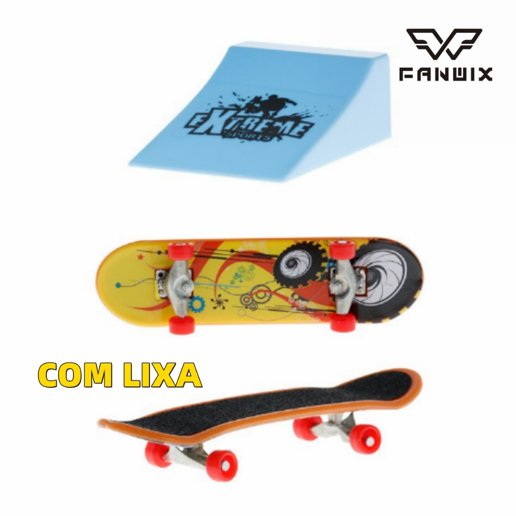 Mini Skate De Dedo De Madeira Profissional C/ Chave 2 Unidad